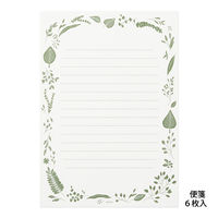 デザインフィル レターセット 箔押封筒 葉柄 86507006 1セット(1個×3)（直送品）