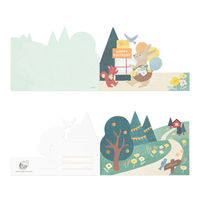 デザインフィル 飾れる立体メッセージカード 誕生日 森の動物柄 88766006 1セット(1個×3)（直送品）