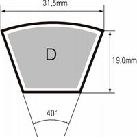 三ツ星ベルト eーPOWER Vベルト ラップドノッチドタイプ D形 D190ーEーPOWER 1個（直送品）