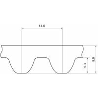 三ツ星ベルト メガトルクG3 タイミングベルト MTS14M形(超高硬度合成ゴム) 400MTS14M1750G3 1個（直送品）