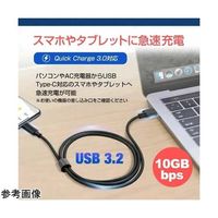 USB Type C ケーブル 1m 互換品 3.2 Gen 2(USB 3.1)対応 cable-e010-pr000100 1本（直送品）