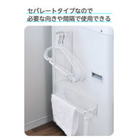洗濯機横 ハンガー収納 マグネット 収納ラック 2個セット 縦横使用可 フック4個 ホワイト KAWWSLHGWH エレコム 1個（直送品）