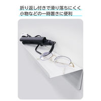 洗濯機横 隙間ラック マグネット 奥行10cm スリム ちょい置き棚 落下防止 ホワイト KAWWSLSMWH エレコム 1個（直送品）