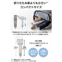 ドライヤー I字型 速乾 マイナスイオン 軽量280g コンパクト 旅行用 ポーチ付き ベージュ TD620A-C テスコム 1個（直送品）