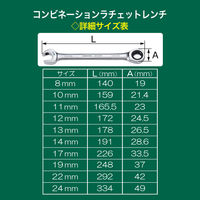 SATA Tools コンビネーションラチェットレンチ 11mm SC43607 1本（直送品）