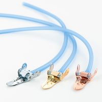 アズワン シリコン駆血帯 金具セット(クリアブルー×シャンパンゴールド) 8-819-02 1セット（直送品）