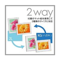 ハクバ写真産業 フォトフレーム ラポール 2L ウッディホワイト FWRP-WW2L 1個 64-7755-79（直送品）