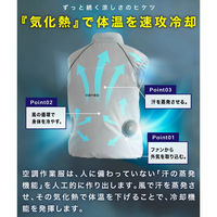 大河商事 ファン付きベスト 空調ベスト 作業服 ネイビー 2XL monowa053NV_2XL 1S(1S)（直送品）