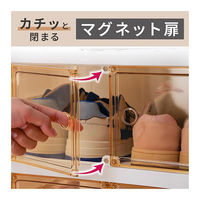 大河商事 シューズボックス クリア Mサイズ 6段 折り畳み式 monowa061_M 1台（直送品）