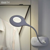 大河商事 充電式LEDクリップライト 無段階調光・目に優しい ホワイト wasser34 1台（直送品）