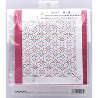 トーホー(TOHO) ビーズ刺し子専用生地・刺し子糸セット 麻の葉 BS-N7 生地サイズ目安 約25cm×26cm 1個（直送品）