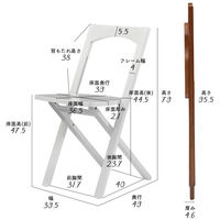 タマリビング ボーナス フォールディングチェア ボーナス ブラック 1脚（直送品）