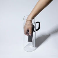 LOG 耐熱ガラスウォータージャグ ハンドル付き 1.4L 1個 食洗機対応 熱湯可 フィルター付き 冷水筒 シービージャパン