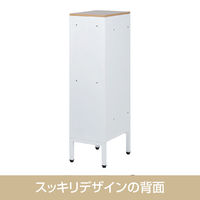 【軒先渡し】ナカバヤシ アバンテ・リネア フロアストレージ 浅18段 幅277×奥行400×高さ1070mm ホワイト 1台（直送品）