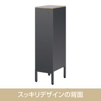 【軒先渡し】ナカバヤシ アバンテ・リネア フロアストレージ 浅18段 幅277×奥行400×高さ1070mm ブラック 1台（直送品）