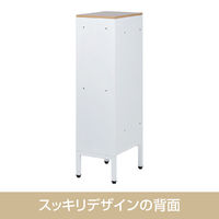 【軒先渡し】ナカバヤシ アバンテ・リネア フロアストレージ 深9段 幅277×奥行400×高さ1070mm ホワイト 1台（直送品）