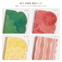 いろは出版 SANDWICH リングノート A5 BLTサンド GSWN-02 1セット(2冊)（直送品）