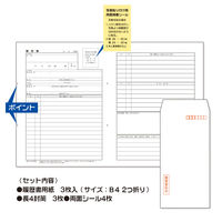 トーヨー 履歴書用紙 B5 3枚入 履歴書在中封筒・両面シール付き 240107 1セット(1袋×10)（直送品）