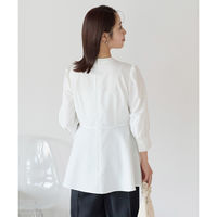 ボンマックス 八分袖チュニック丈ブラウス ホワイト 13号 AUB4300 AUB4300-15-13G 1着（直送品）