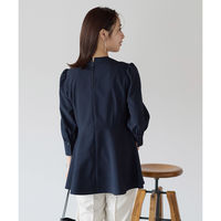ボンマックス 八分袖チュニック丈ブラウス ネイビー 17号 AUB4300 AUB4300-8-17G 1着（直送品）