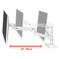 Ergotron LX Pro モニターアーム 長身ポール グロメット取り付け ホワイト 45-709-290 1台（直送品）