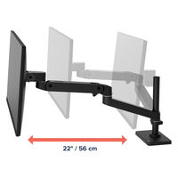 Ergotron LX Pro モニターアーム 長身ポール グロメット取り付け ブラック 45-709-292 1台（直送品）