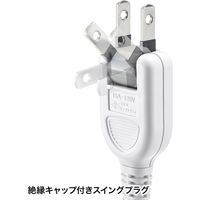 延長コード 電源タップ 3m 2P（ピン） 10個口 スイッチ ホワイト TAP-SP2110SW-3 サンワサプライ 1個