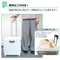 センター商事 キャリーコンテナM 2輪タイプ フタ付き K-246 WH K-246 WH 1台