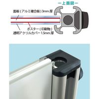 常磐精工 ブラックコンパクトサイン B2 BCOSAC-B2 1台（直送品）