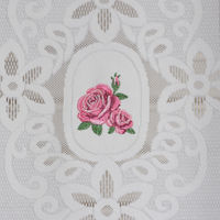 ユニベール 暖簾 バラ柄 レース調 シンプル カメオ風 バテンバラ 850×1500mm ローズ 1枚（直送品）