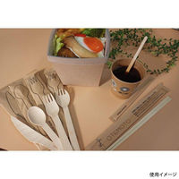九州紙工 使い捨てカトラリー ウッドナイフ16.5cm紙完封 WN-003N 1ケース(2000個(100個×20))（直送品）