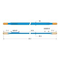 エスコ 35mmx1.5m/ 1.6ton ベルトスリング(シグナル) EA981FH-1.5A 1本（直送品）