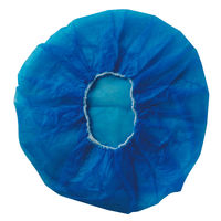 川西工業 不織布ディスポキャップ アルファ100枚ブルー M 7054BM 1箱(100枚入)