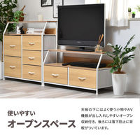 【軒先渡し】B.Bファニシング Regal 棚付きリビングチェスト ロータイプ 幅940×奥行415×高さ485mm ダークブラウン 1台（直送品）