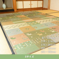 イケヒコ DXセレナ い草ラグ 870×1740mm グリーン 1030290120102 1枚（直送品）