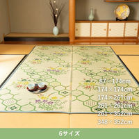 イケヒコ 源流 い草ラグ 3480×3520mm グリーン 1031030120702 1枚（直送品）