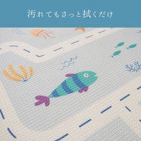 イケヒコ BD地図 リバーシブル マット 1000×1500mm 1302810015101 1枚（直送品）