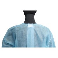 川西工業 ガードファインガウン不織布 面ファスナータイプ ブルー 7228B 1着