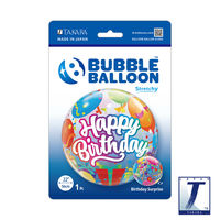490mmバブルバルーン00002: BIRTHDAY SURPRISE 0201444000 1セット(10枚入)（直送品）