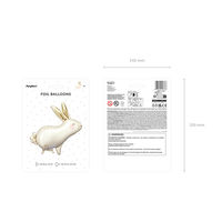 ホワイトうさぎ・ラビットのデザインフィルムバルーン 風船 装飾 春イベント 0210300014 1セット(5袋入)（直送品）