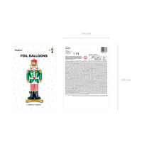 自立するくるみ割り人形デザインフィルムバルーン 風船装飾イベントAIR対応 0210330046 1セット(5袋入)（直送品）