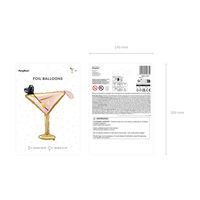 株式会社TakaraTec カクテルグラス デザインフィルムバルーン 風船 装飾 イベント 0210330047 1セット(5袋入)（直送品）
