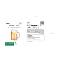 株式会社TakaraTec ビアー デザインフィルムバルーン 風船 装飾 イベント 夏 お祭り 0210330049 1セット(5袋入)（直送品）