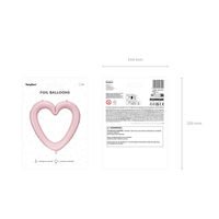 大きなハートフレーム レッド バルーン 風船 装飾 イベント パーティー 0210330048 1セット(5袋入)（直送品）