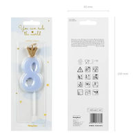 株式会社TakaraTec キャンドル ナンバー8 ライトブルー パーティー 誕生日 ケーキ 0525050008 1個（直送品）