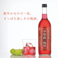 赤紫蘇の梅酒 紀州南高梅 720ml 1本 中野BC 梅酒 リキュール