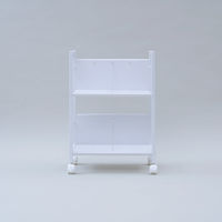 YAMAZEN ファイルワゴン 収納ラック 2段 スチール棚 A4対応 キャスター付き MFRW-S2(MWH) 1台（直送品）