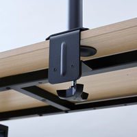 YAMAZEN モニターアーム シングル 最大32インチ対応 耐荷重9kg LMA-S(BK) 1台（直送品）