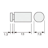 清水 アルミ棚柱用ダボ棚受 8個入 SH-DUB2-8 1セット(1P×5)（直送品）