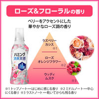 ハミング 消臭実感 ローズ＆フローラルの香り 超特大 詰め替え 2000mL 1箱（4個入） 柔軟剤 花王 (旧品)